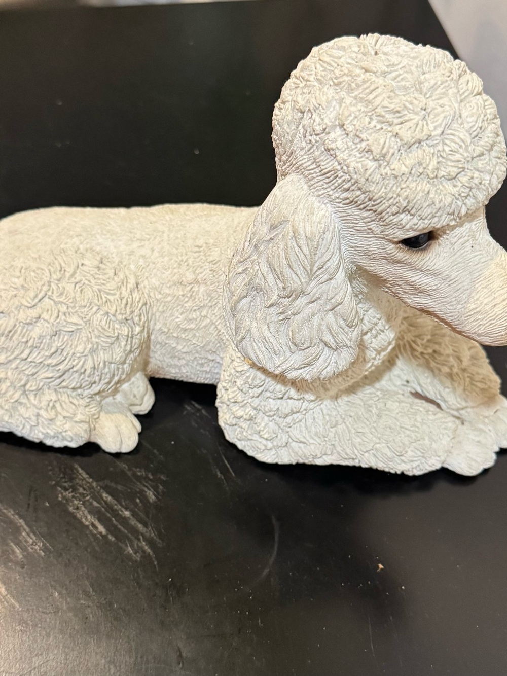 1987 VINTAGE SANDICAST POODLE WHITE 141 SANDRA BRUE